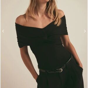 Favorite daughter black off the shoulder top